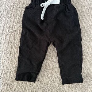 Little Bipsy black corduroy pants 6-12 months